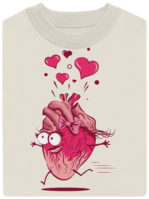 Zamilované srdiečka unisex mikina bez kapucne Off White