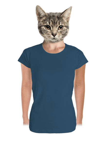 Bez potlače dámske tričko prémium Petrol Blue