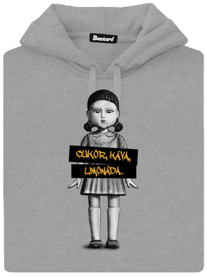 Cukor, káva, limonáda pánska mikina klokanka Light Melange