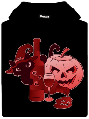 Hello, víno pánska mikina klokanka Black