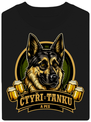 Čtyři z tanku a pes unisex mikina bez kapucne Black