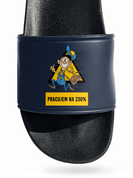 Pracujem na 230% šľapky Navy