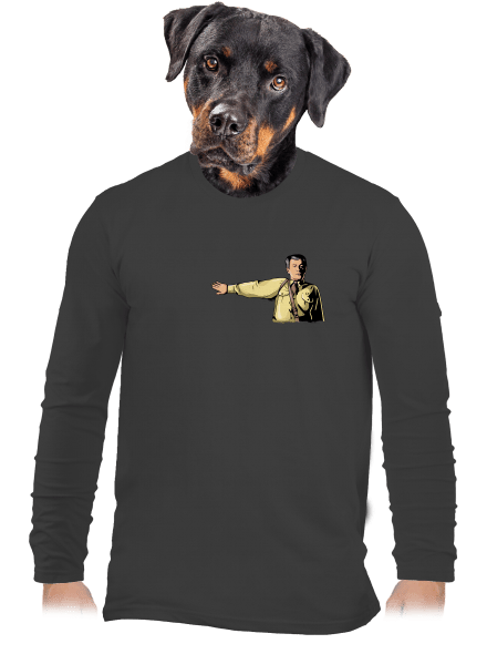 Volám sa pánske dlhý rukáv Dark Grey