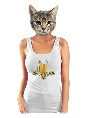 Piviště dámske tielko klasické White