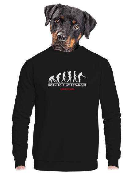 Born to play petanque unisex mikina bez kapucne Black