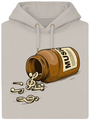 Music Pills unisex mikina premium Pastel Macchiato