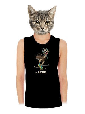 No pštress dámske tielko voľné Black