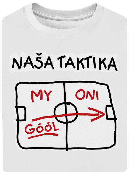 Naša taktika unisex tričko oversized White