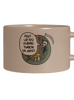 Muchotrávky zelené hrnček makronka Brown Macaron