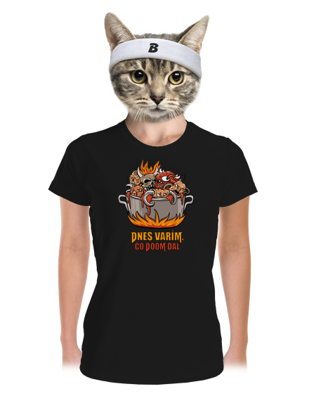 Čo Doom dal dámske športové tričko Black