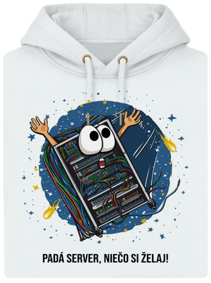 Padá server unisex mikina premium Snowwhite