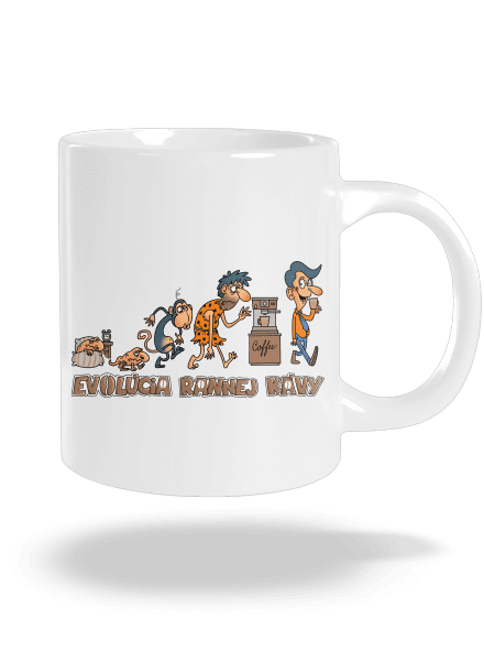 Evolúcia rannej kávy veľký hrnček White