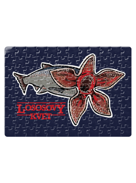 Lososový kvet puzzle White