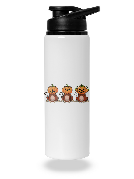 Halloween opičky flaša na vodu White
