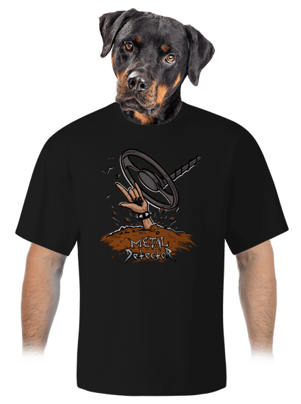 Metal detector unisex tričko oversized Black
