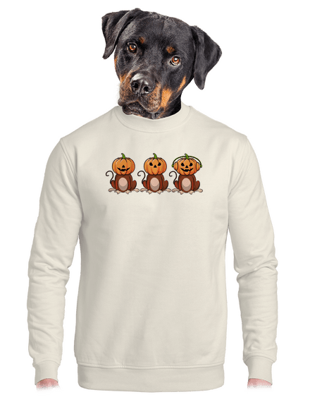 Halloween opičky unisex mikina bez kapucne Off White