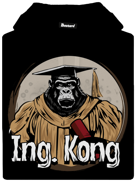 Ing. Kong dámska mikina klokanka Black