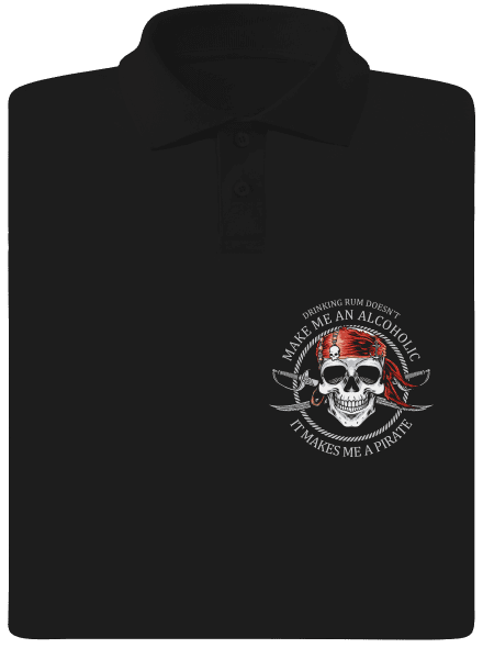 Pirát pánska polokošeľa Black