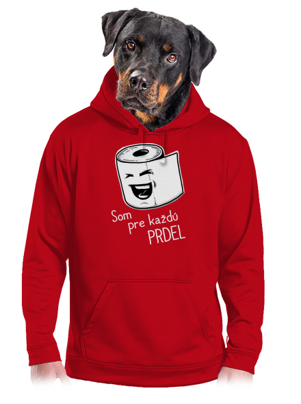 Prdel pánska mikina klokanka Red