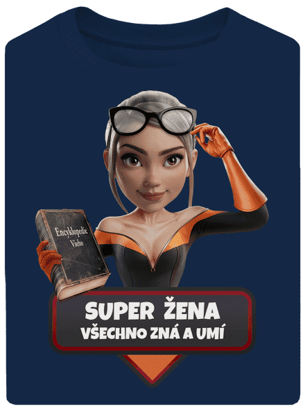 Super mama unisex tričko oversized Midnight Blue