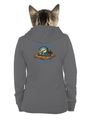 Ranné vtáča spí dámska mikina na zips Steel Gray