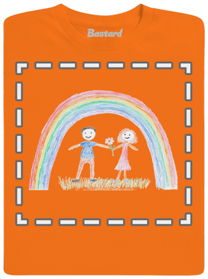 Detské kresby - Nahraj vlastnú pánske tričko Orange