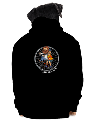 Cyklistický horoskop: Lev pánska mikina na zips Black