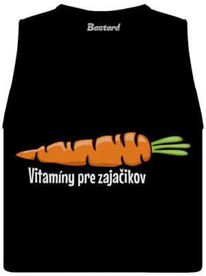 Vitamíny pre zajačikov dámske tielko voľné Black