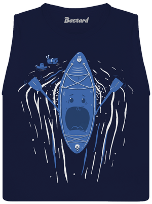 Ahhhh! dámske tielko voľné Navy