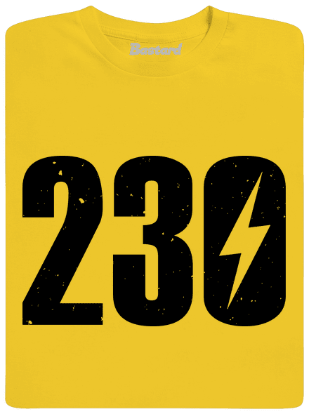 230 V pánske tričko Gold
