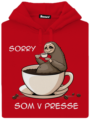 V presse pánska mikina klokanka Red