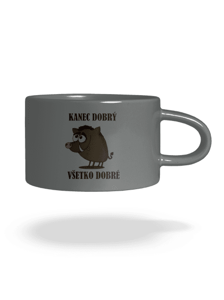 Kanec dobrý hrnček makronka Grey Macaron