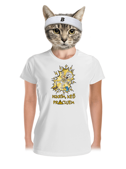 Iskrím dámske športové tričko White