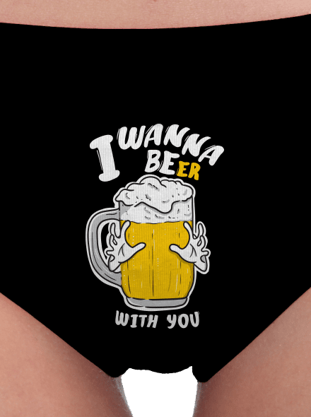 I wanna beer dámske nohavičky Black