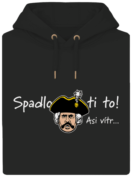 Spadlo ti to unisex mikina premium Dark Black