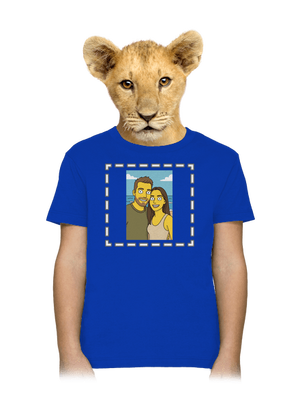 Simpsonovi z vlastnej fotky detské tričko Royal Blue