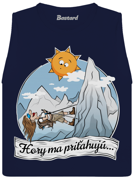 Hory ma priťahujú dámske tielko voľné Navy