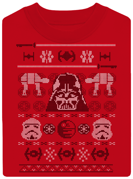 Vader na svetri unisex mikina bez kapucne Red