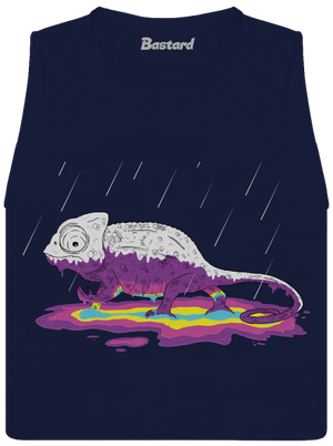 Odkryté tajomstvo dámske tielko voľné Navy