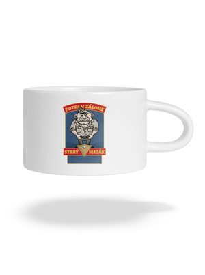 Starý mazák hrnček makronka White