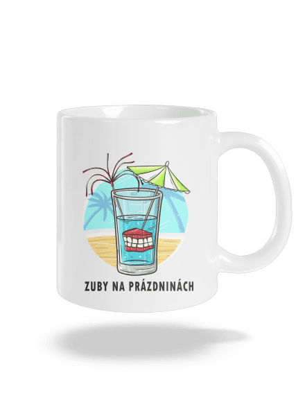 Zuby na prázdninách klasický hrnček White