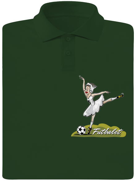 Futbalet pánska polokošeľa Bottle Green Mal