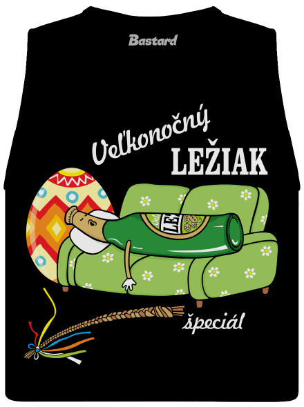 Veľkonočný ležiak dámske tielko voľné Black