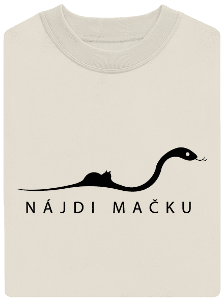 Nájdi mačku unisex mikina bez kapucne Off White