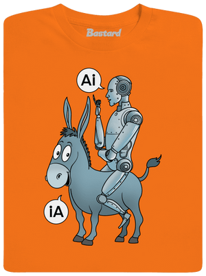 Somár a AI pánske tričko Orange