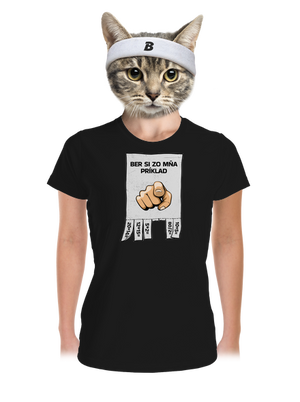 Ber si zo mňa príklad dámske športové tričko Black