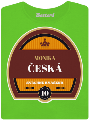 Pivná etiketa dámske tričko Apple Green