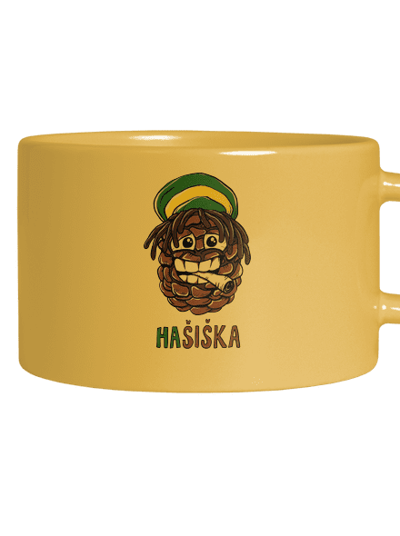Hašiška hrnček makronka Yellow Macaron