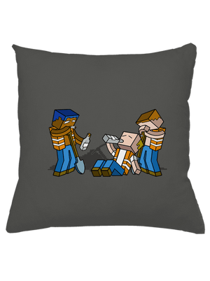 Real Minecraft vankúš Gray Pol