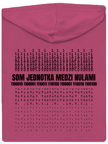 Jednotka medzi nulami dámska mikina na zips Magenta
